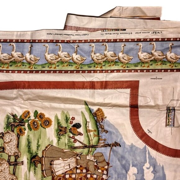 Cut & Sew Apron Farmhouse Collection Fabric Panel New - Picture 4 of 6